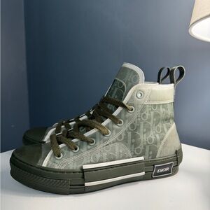 Dior High-Top Sneakers in Sage and Olive